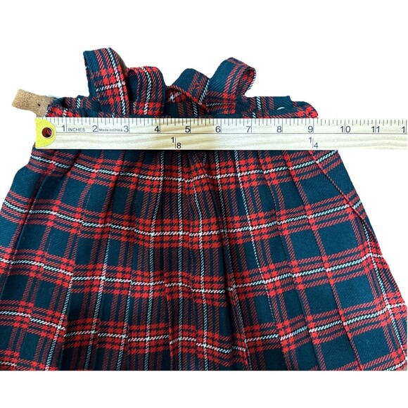 Y2K‎ Mothercare Girl’s Red Tartan Plaid Jumper Wool Skirt 92/104cm 2T Made In UK - Picture 4 of 5